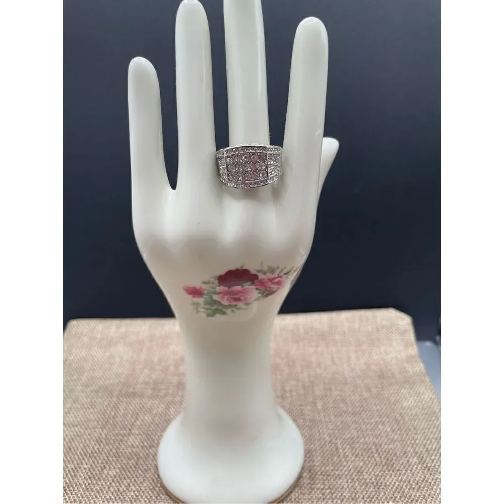 Vintage Ladies Cocktail CZ Ring Size 9.5
